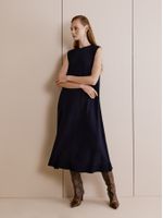 Vestido Midi Sem Mangas Azul Meia Noite - Anselmi Feminino