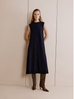 Vestido Midi Sem Mangas Azul Meia Noite - Anselmi Feminino