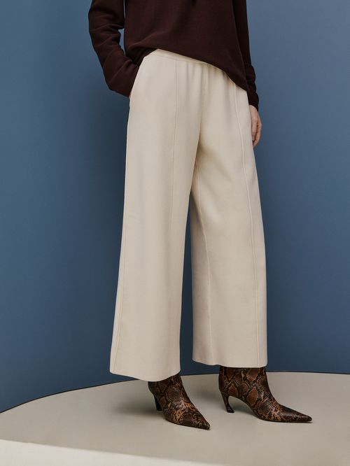 Calça de Tricô TENCEL™ Modal com Bolsos Cru