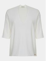Blusa 3D Mangas Curtas Off White - Anselmi Feminino