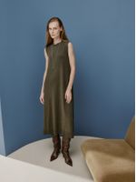 Vestido Midi Sem Mangas Militar - Anselmi Feminino