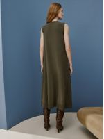 Vestido Midi Sem Mangas Militar - Anselmi Feminino