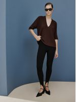 Blusa 3D Mangas Curtas Chocolate - Anselmi Feminino
