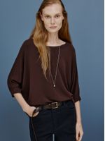 Blusa Ampla 3D Chocolate - Anselmi Feminino