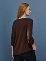 Blusa Ampla 3D Chocolate - Anselmi Feminino