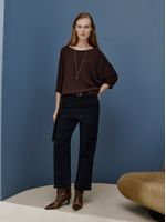 Blusa Ampla 3D Chocolate - Anselmi Feminino