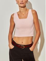 Top Cropped Decote Quadrado Blush - Anselmi Feminino