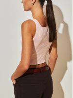 Top Cropped Decote Quadrado Blush - Anselmi Feminino