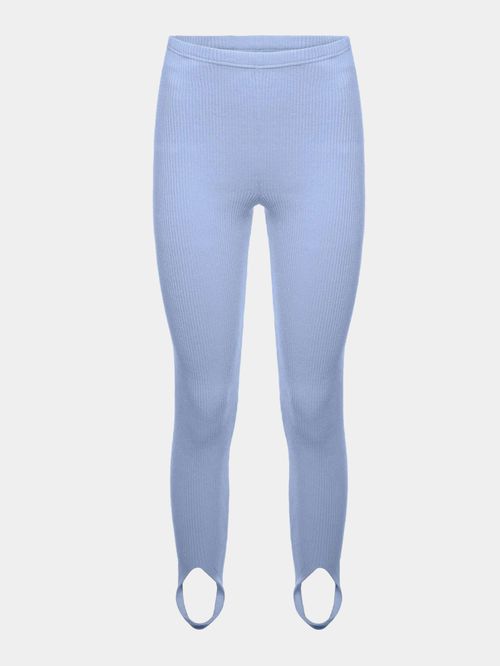 Calça Fuseau Canelada Azul Claro