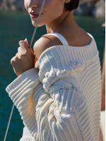 Casaco Tramas Off white - Anselmi Feminino