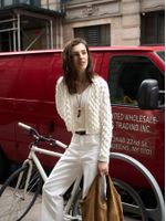 Casaqueto Escamas Off White - Anselmi Feminino