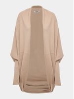 Casaco longo feminino de tricô 3D com silhueta cocoon, da Anselmi