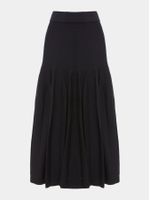 Saia Midi Ponto Tomas Localizado Preto - Anselmi Feminino