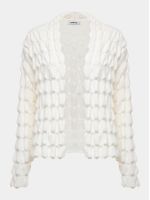 Casaco Curto em Ponto Origami Off White - Feminino Anselmi