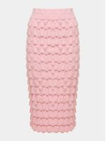 Saia Midi em Ponto Origami Rosa Pó - Anselmi Feminino