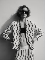 Casaco Ondas Bicolor Off White - Anselmi Feminino