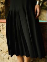 Saia Midi Ponto Tomas Localizado Preto - Anselmi Feminino