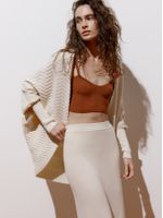 Casaco Cocoon em Ponto Links Cru - Anselmi Feminino