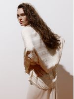 Casaco Cocoon em Ponto Links Cru - Anselmi Feminino