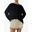 Suéter 100% Cashmere Gola Canoa Preto - Blusa Feminina