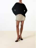 Suéter 100% Cashmere Gola Canoa Preto - Blusa Feminina