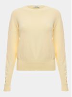 Blusa feminina de tricô 3D com detalhe em botões no punho, da Anselmi