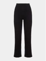 Calça Canelada Reta Preto - Anselmi Feminino