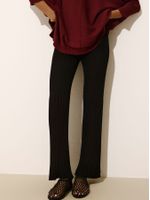 Calça Canelada Reta Preto - Anselmi Feminino